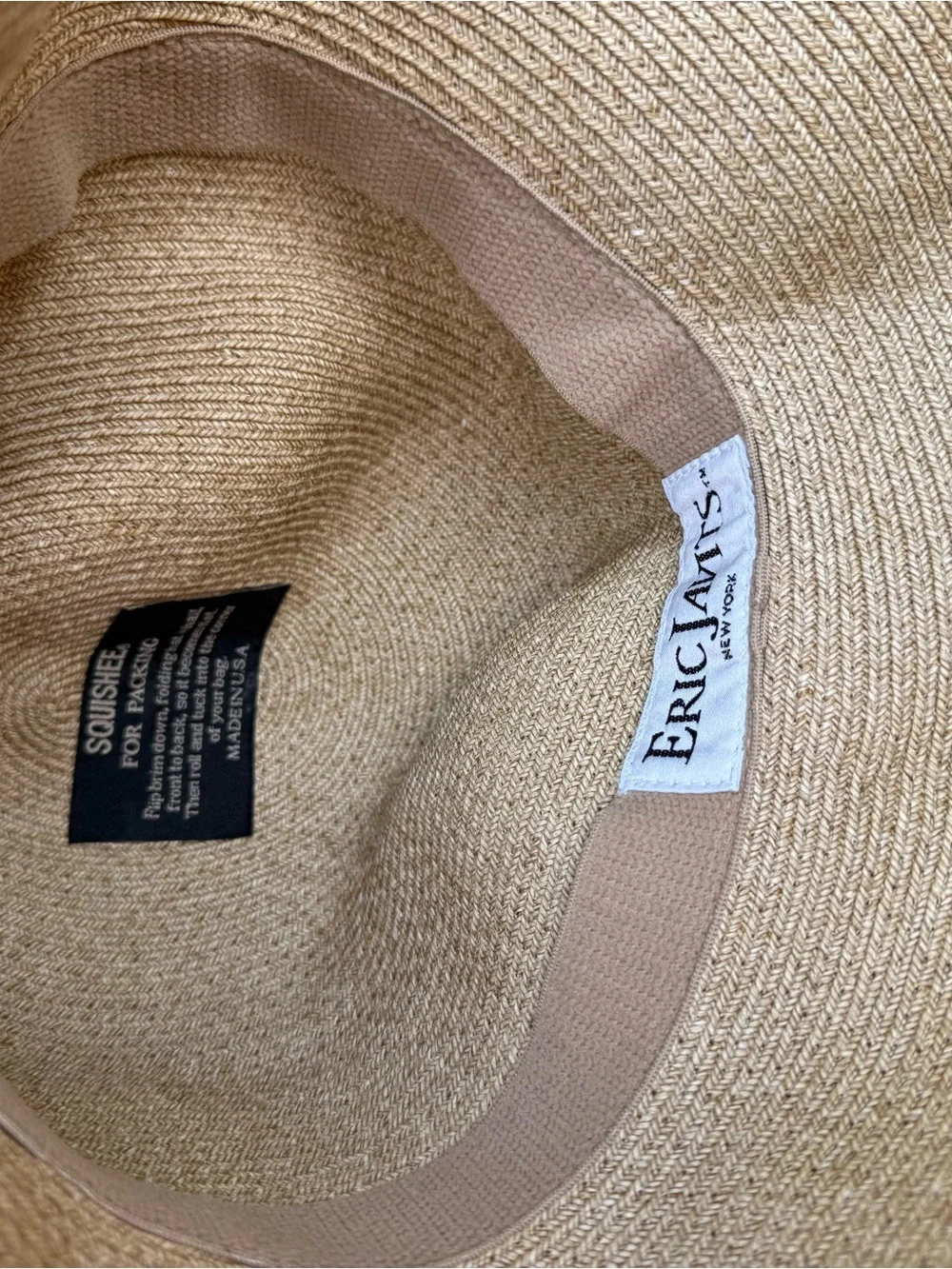 Eric Javits Squishee Sun Hat Beige Raffia Bucket Hat - Picture 4 of 8